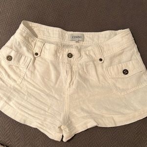 White summer shorts